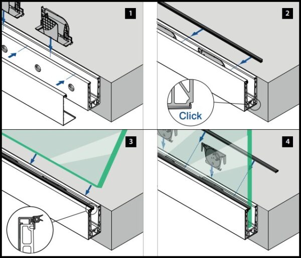 Easy Glass Prime fascia mount external cladding - Image 3