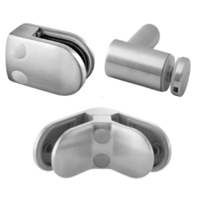 Round glass clamps