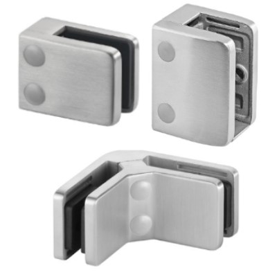 Square glass clamps