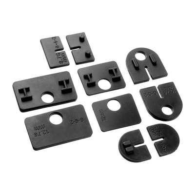 Rubber inlays for glass clamps